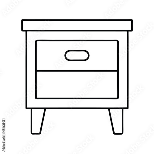 wooden cabinet isolated on white