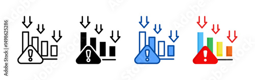 Loss icon set bundle. Multi style icon collection perfect for websites, apps, and presentations. Simple vector icon collection