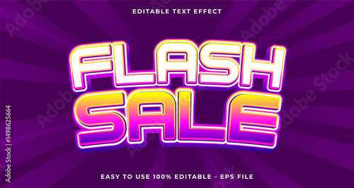 flash sale editable text effect, 3d typography in graphic styles