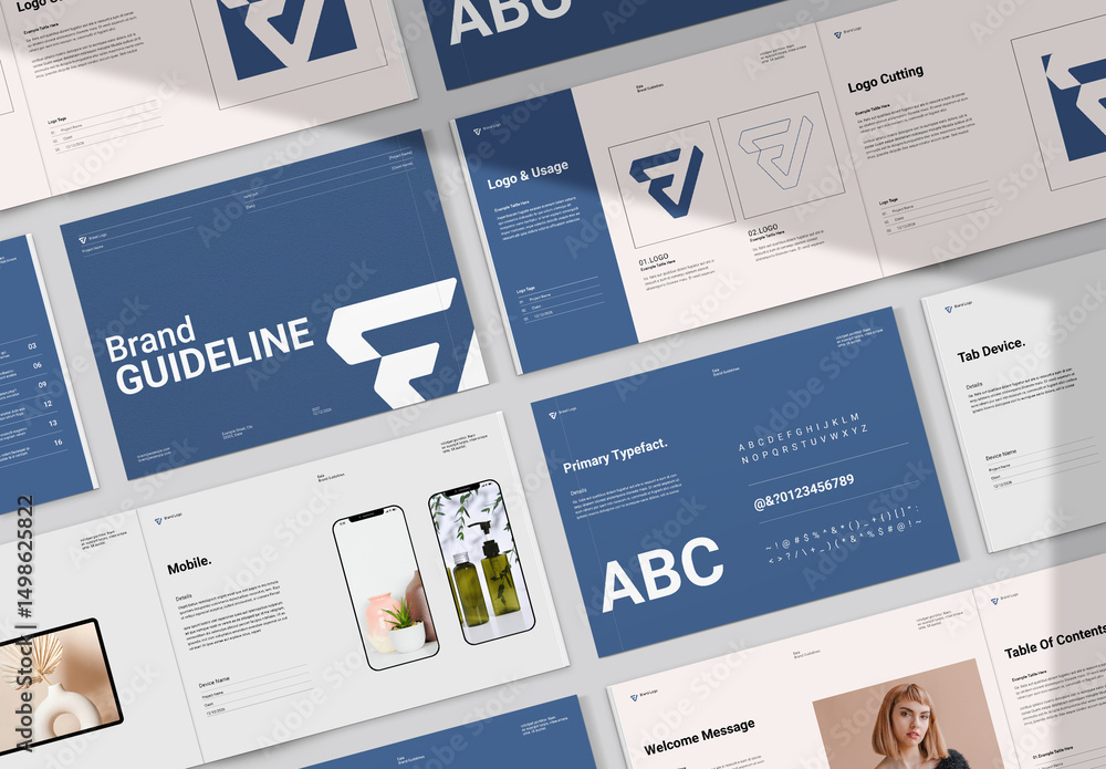 Modern Branding Style Guide Layout Stock Template | Adobe Stock