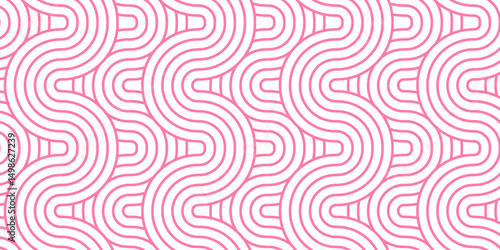 Minimal Overlapping creative diamond circle abstract pink pattern background with waves texture. geometric digital fabric pattern circles floral lapping white retro background.