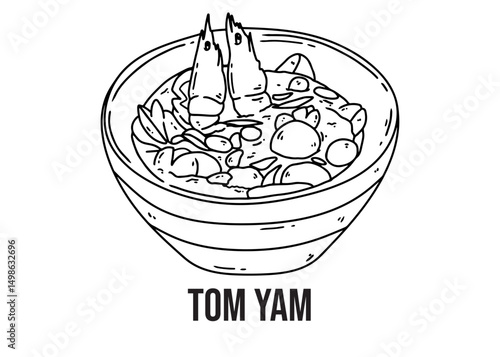 Tom Yam in a bowl