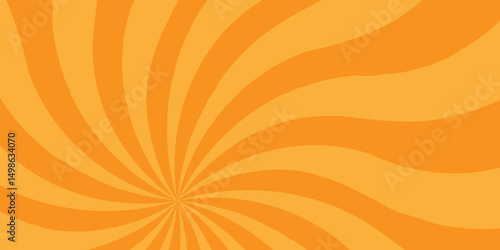 Abstract orange sunburst ray and vector illustration background. Modern stipes line ray grunge design beam pattern texture.	
