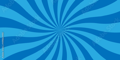 Seamless abstract sun ray blue and green Vintage sunbeam backdrop, boom, comic. Cartoon pop art template summer banner background.