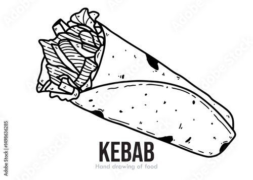 vector illustration of an Kebab.