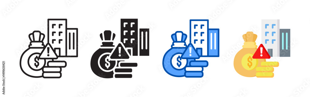 Obraz premium Corporate icon set bundle. Multi style icon collection perfect for websites, apps, and presentations. Simple vector icon collection