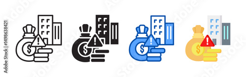 Corporate icon set bundle. Multi style icon collection perfect for websites, apps, and presentations. Simple vector icon collection