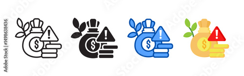 Investment icon set bundle. Multi style icon collection perfect for websites, apps, and presentations. Simple vector icon collection