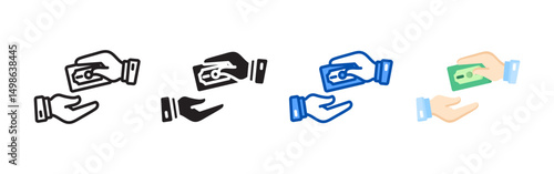 Payment icon set bundle. Multi style icon collection perfect for websites, apps, and presentations. Simple vector icon collection