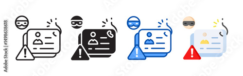 Cybercrime icon set bundle. Multi style icon collection perfect for websites, apps, and presentations. Simple vector icon collection