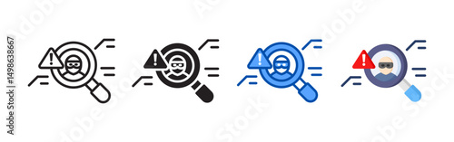 Spyware icon set bundle. Multi style icon collection perfect for websites, apps, and presentations. Simple vector icon collection