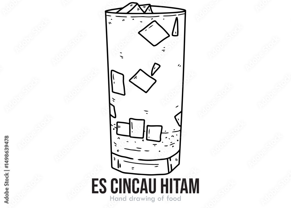 Obraz premium Vector hand drawn ice cincau