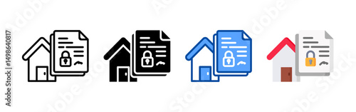 Foreclosure icon set bundle. Multi style icon collection perfect for websites, apps, and presentations. Simple vector icon collection