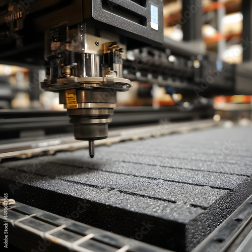 Custom-fitted foam inserts being cut and placed 