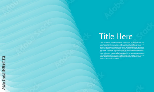 Modern Abstract Blue Background with Wavy Layer Design and Text Space