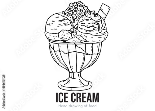 ice cream in a glass