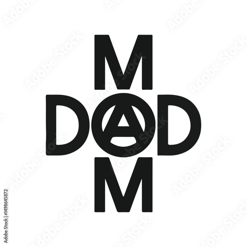 Mom Dad Tshirt Design Vector