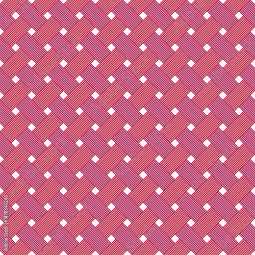 Seamless basketweave pattern, two-colored or two-toned bands woven in a crisscross manner. Suitable for decorating all styles, giving a local feel.