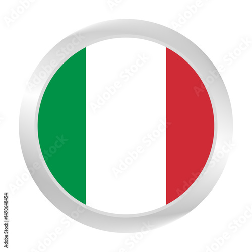 Flag of Italy. Circle flag icon logo. Round flag. Flag icon. Standard color. Digital illustration. Vector illustration. Free Download Flag of Italy. Circle flag icon logo. Round flag. Flag icon. Standard color. Digital illustration. Vector illustration. - GFXLoad