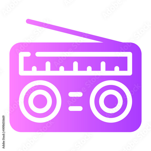 radio antenna gradient icon