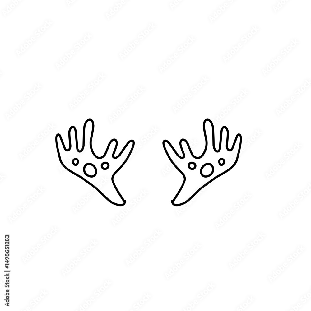 Obraz premium animal horn line art