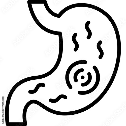 bleeding icon illustration design with outline
