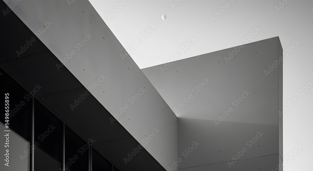 Obraz premium Architectural Facade Gray Building