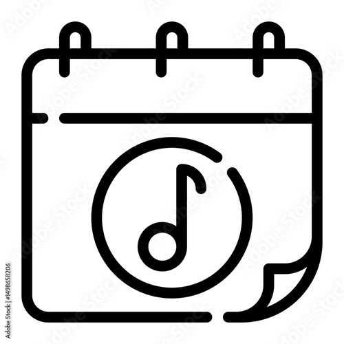 timetable line icon