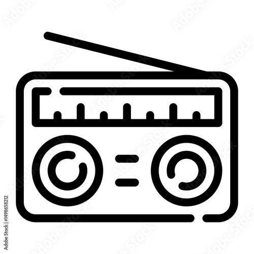 radio antenna line icon
