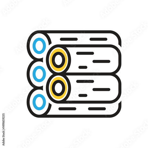 Multi color icon for wood