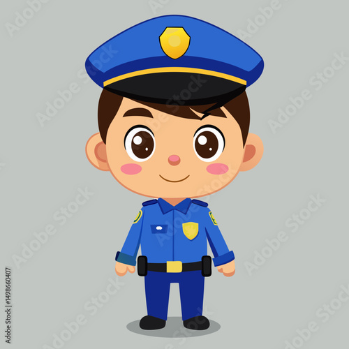 vector cartoon policeman