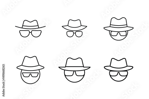 detective disguise icon sunglasses hat mysterio