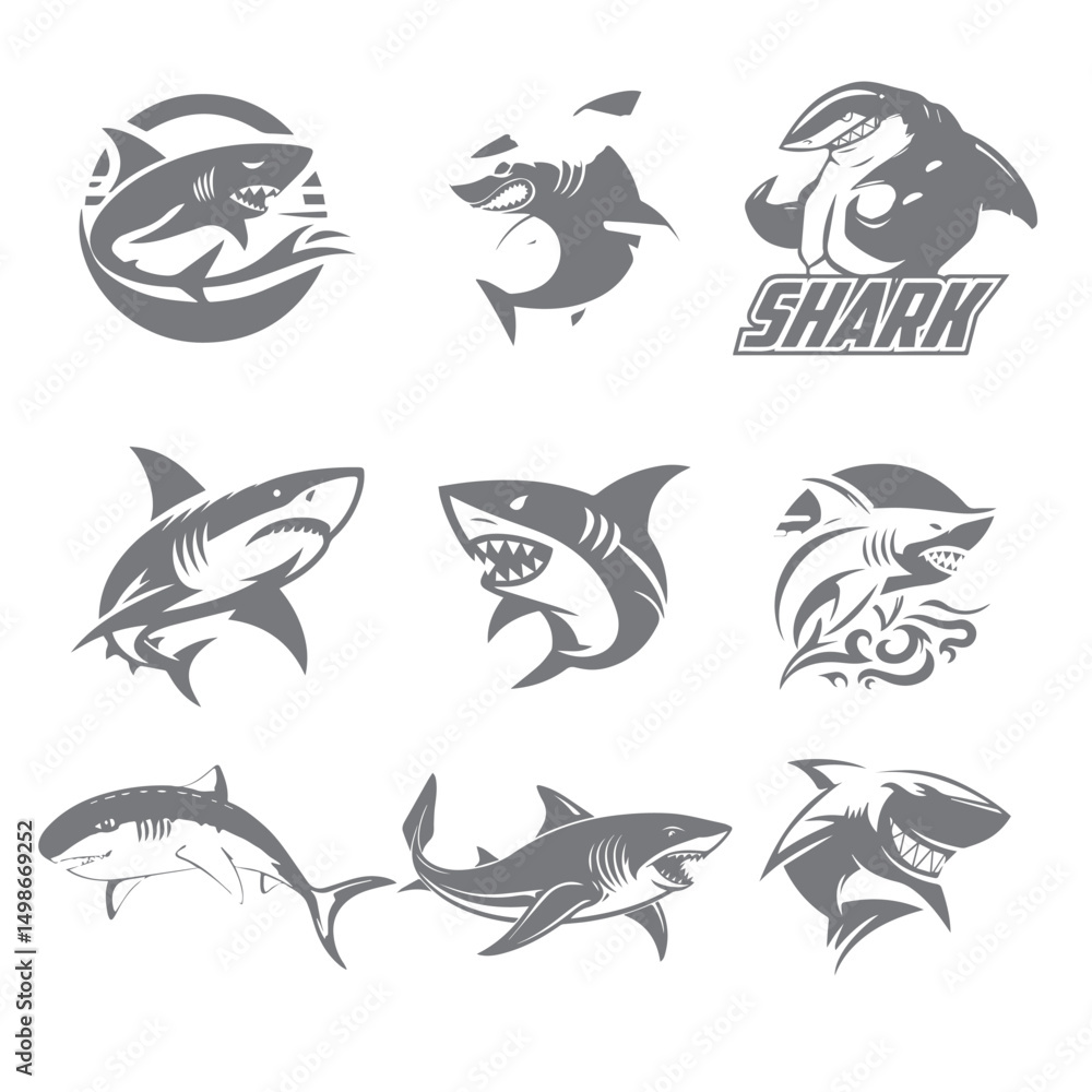 angry shark vector angry shark vector