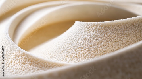 Soft Creamy Texture of Whipped Frosting Close Up Image