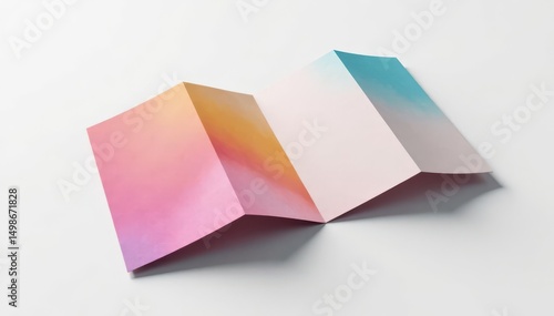 Close-up view of a folded flap; stark white backdrop , macro, plain, visual