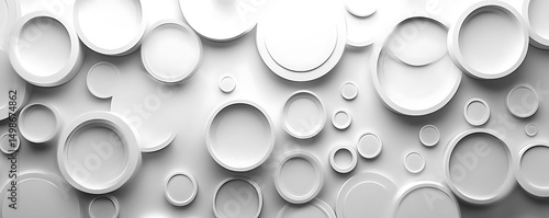 Abstract white circles background