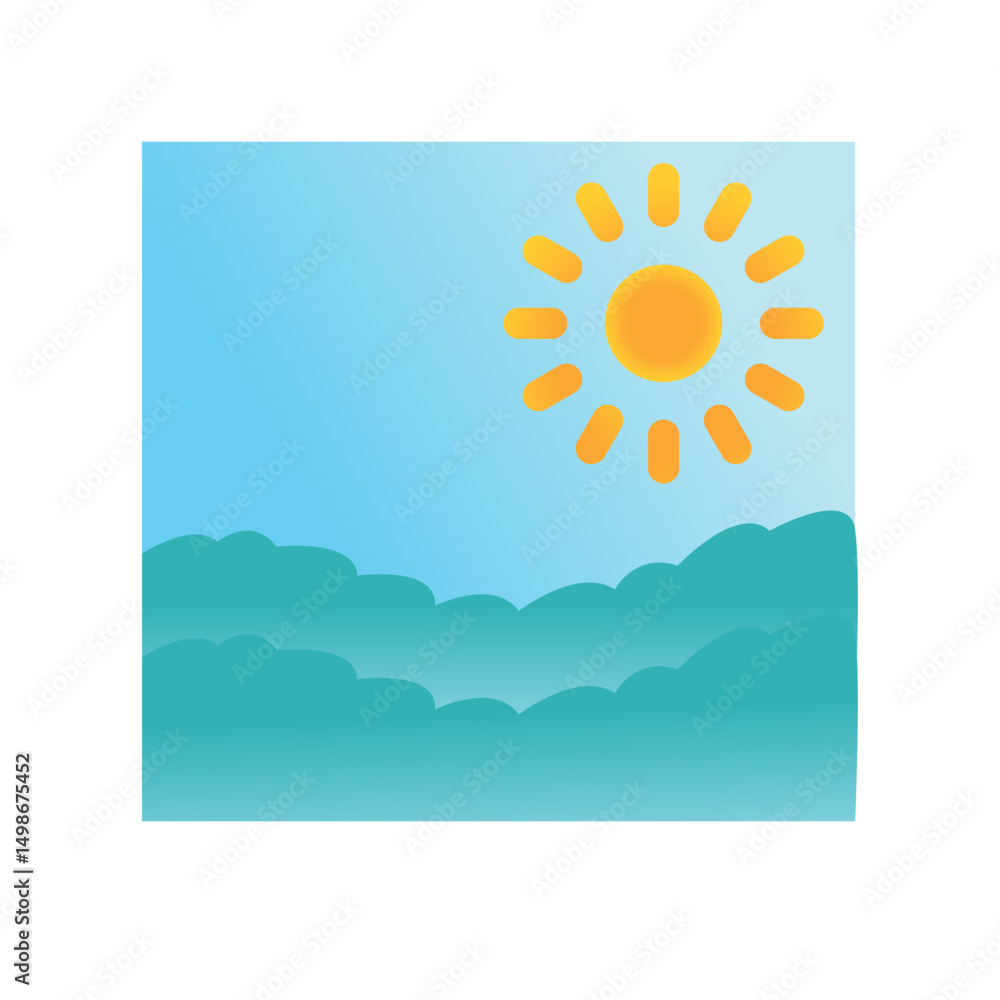 Fototapeta premium Blue sky Icon