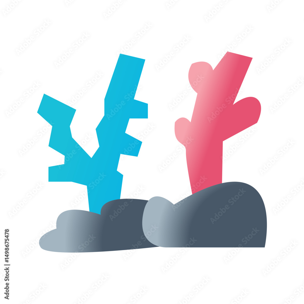 Obraz premium Coral Reef Icon