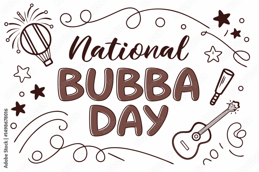 Obraz premium NATIONAL BUBBA DAY vector illustration