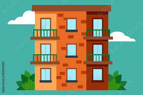vector illustration of an old building