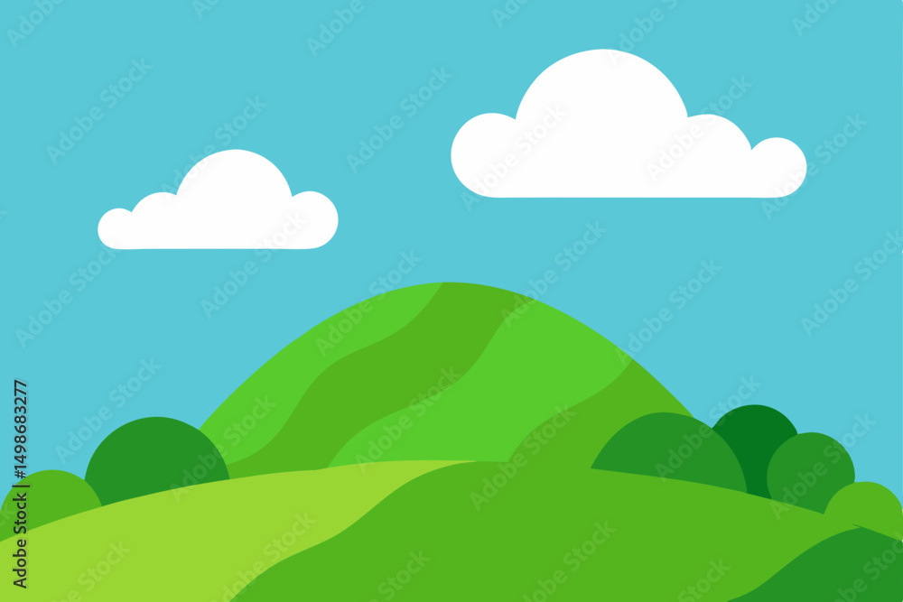 Fototapeta premium landscape with mountains and clouds