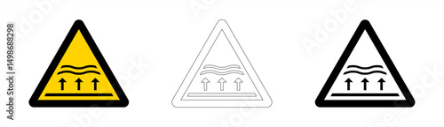 Warning flooding area in vector format