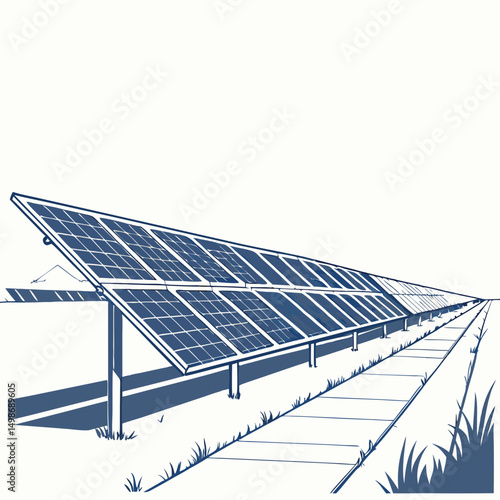 solar panels vector image