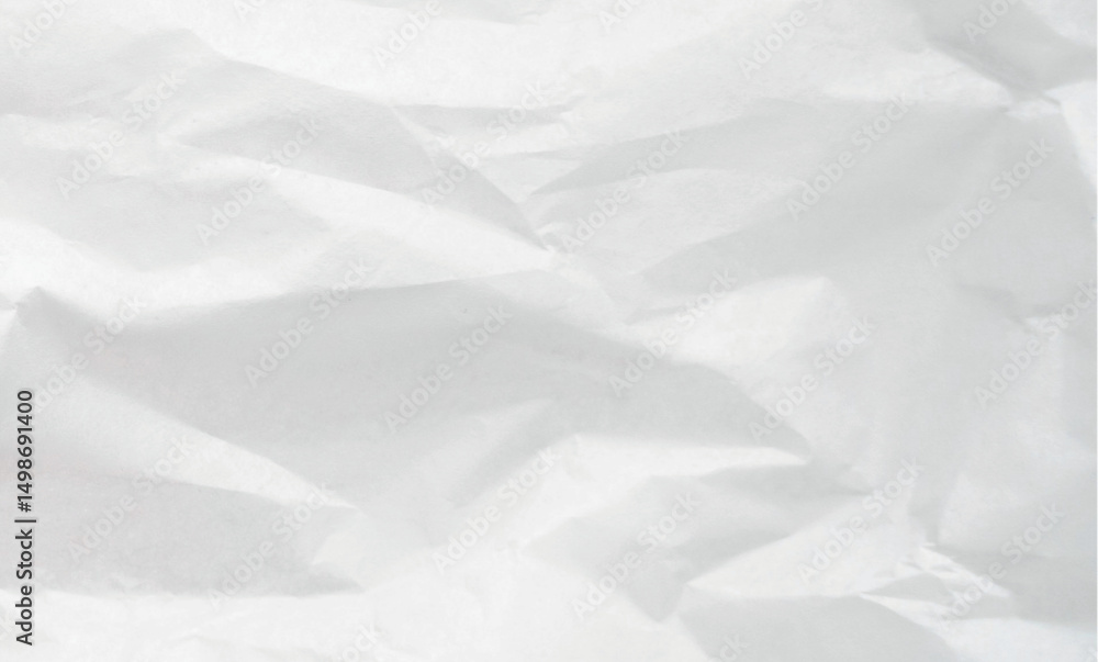 Obraz premium White crumpled paper with a wrinkled and textured surface, perfect for a blank vintage backdrop design