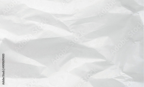White crumpled paper with a wrinkled and textured surface, perfect for a blank vintage backdrop design