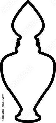 Potion icon in line. isolated on transparent background