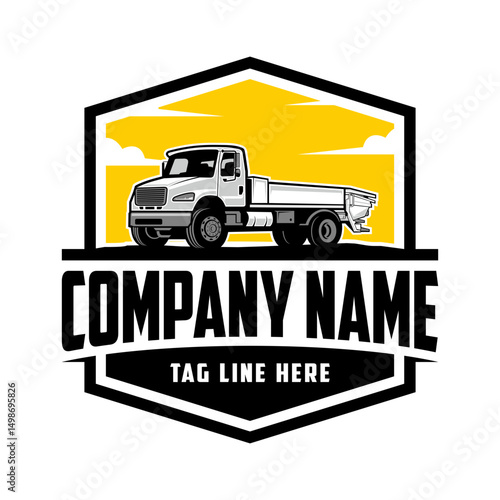 truck concrete logo vector image