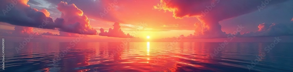 Spectacular sunrise paints the sky with vibrant oranges and pinks, reflecting brilliantly on the calm ocean surface A breathtaking display of natural beauty at dawn , reflection, tranquil Spectacular sunrise paints the sky with vibrant oranges and pinks, reflecting brilliantly on the calm ocean surface A breathtaking display of natural beauty at dawn , reflection, tranquil