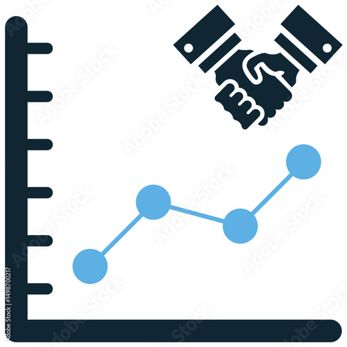Stock broker icon vector for trading service, investment advice, and financial deal agent. Ideal for market consultant, equity sales, and stock investment UI or business apps.