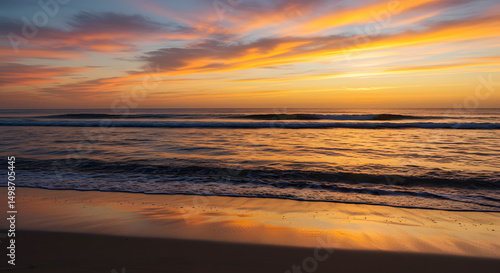 Ocean wave at sunrise